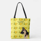 German Shepherd Dog and Yellow Roses Draagtas (Achterkant)