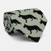 German Shepherd Dog black Stropdas (Opgerold)