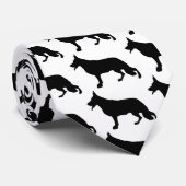 German Shepherd Dog black Stropdas (Opgerold)