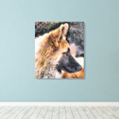 GERMAN SHEPHERD DOG CANVAS AFDRUK (Insitu (Houten vloer))