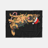 German Shepherd Dog Christmas Lights Xmas Pet Dog  Fleece Deken (Voorkant (Horizontaal))