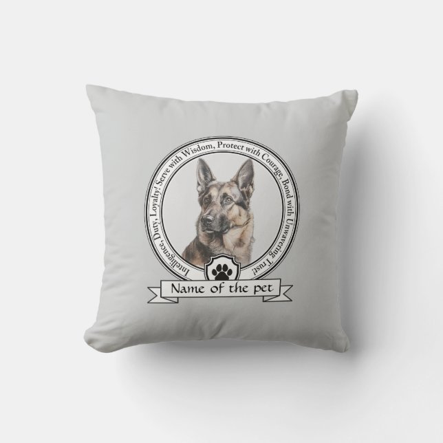 German Shepherd Dog Credo Kussen (Voorkant)