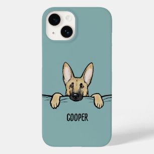 German Shepherd Dog Cute Personalized Case-Mate iPhone 14 Hoesje