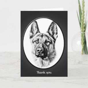 German Shepherd dog "Dankuwel" Bedankkaart