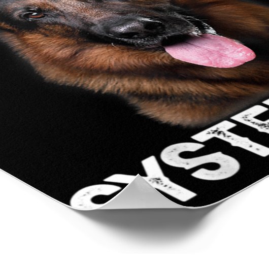 German Shepherd Dog Ears Up System Armed T Shirt Poster (Hoek)