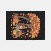 German Shepherd Dog Fall Scarf Pumpkin Autumn Than Fleece Deken (Voorkant (Horizontaal))