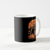 German Shepherd Dog Fall Scarf Pumpkin Autumn Than Koffiemok (Voorkant rechts)
