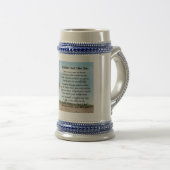 German Shepherd Dog Father Poem Stein Bierpul (Voorkant rechts)