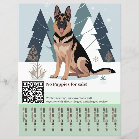 German Shepherd Dog Flyer  (Voorkant)