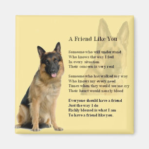German Shepherd Dog - Friend Poem Magneet