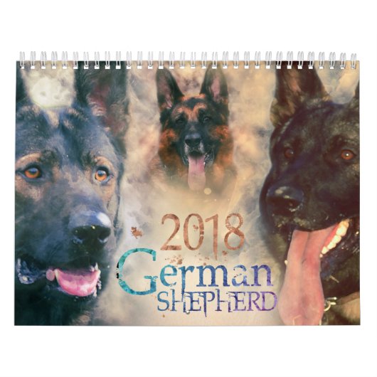 German Shepherd Dog GSD 2018 - Waterverf Kalender (Hoes)