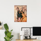 German Shepherd Dog - GSD Poster (Thuiskantoor)