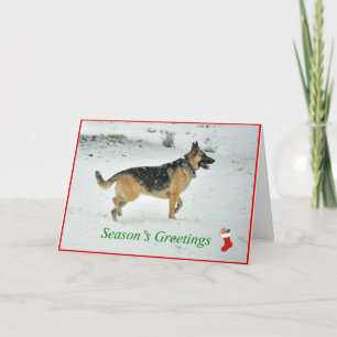 German Shepherd Dog Holiday Card Feestdagen Kaart