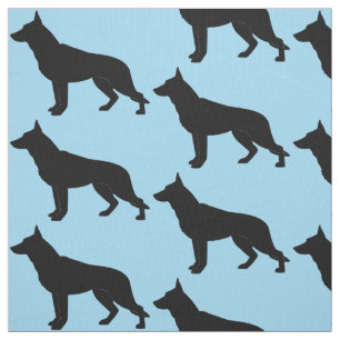 German Shepherd Dog in Silhouette Stof