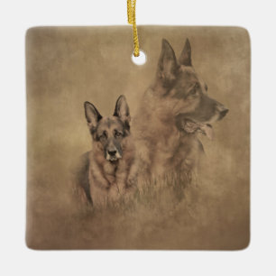 German Shepherd Dog Keramisch Ornament