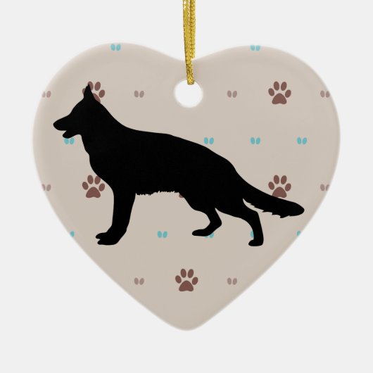 German Shepherd Dog Keramisch Ornament (Voorkant)