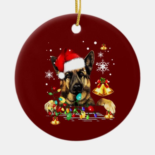 German Shepherd Dog Keramisch Ornament (Voorkant)