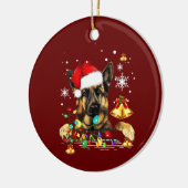 German Shepherd Dog Keramisch Ornament (Links)