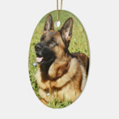 German Shepherd Dog Keramisch Ornament (Links)
