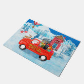 German Shepherd Dog kerstbezorging Truck Snow Deurmat (Schuin)