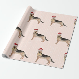 German Shepherd Dog Kerstkerstkerstkerstkerstkerst Cadeaupapier