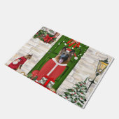 German Shepherd Dog Kerstmis Deurmat (Schuin)