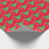 German Shepherd Dog Kerstmis Holiday Red Wra Cadeaupapier (Hoek)