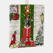 German Shepherd Dog Kerstmis Keramisch Ornament (Rechts)
