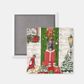 German Shepherd Dog Kerstmis Magneet (Voorkant / Achterkant)