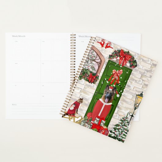 German Shepherd Dog Kerstmis Planner (Display)