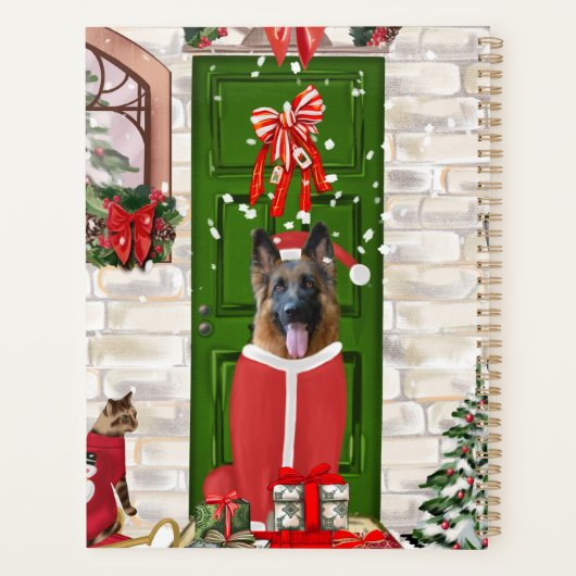 German Shepherd Dog Kerstmis Planner (Achterkant)