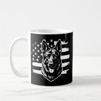 German Shepherd Dog Lover USA American Flag 4th Koffiemok