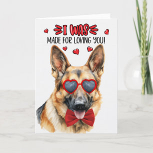 German Shepherd Dog Made for love you Valentijn Feestdagen Kaart