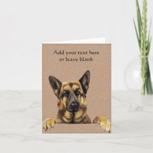 German Shepherd Dog Note Card, Thank you cards Bedankkaart