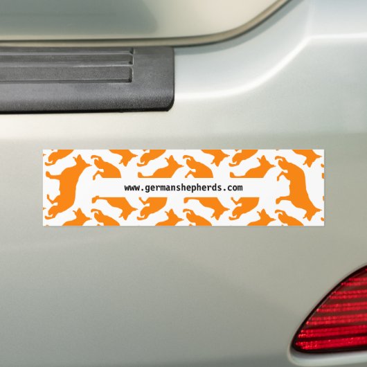 German Shepherd Dog Pattern Bumpersticker (Op auto)