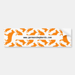 German Shepherd Dog Pattern Bumpersticker