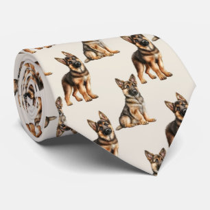German Shepherd Dog Pattern Stropdas