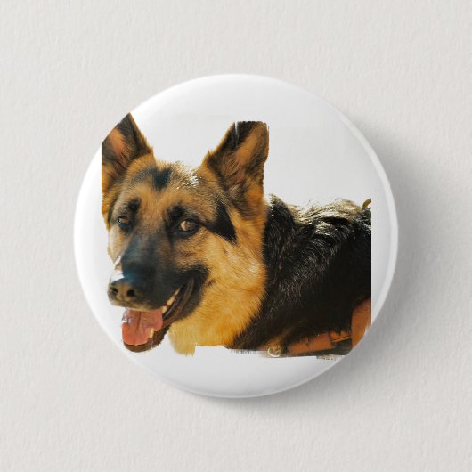 German Shepherd Dog Photo Pin Ronde Button 5,7 Cm (Voorkant)