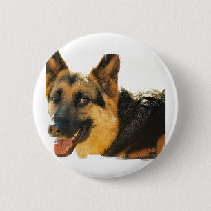 German Shepherd Dog Photo Pin Ronde Button 5,7 Cm