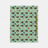 German Shepherd Dog Portrait Fleece Deken (Voorkant)