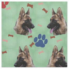 German Shepherd Dog Portrait Stof