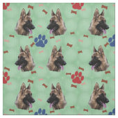 German Shepherd Dog Portrait Stof (Swatch)