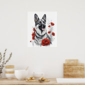 German Shepherd Dog Poster (Keuken)