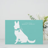 German Shepherd Dog Puppy Briefpapier (Staand voorkant)