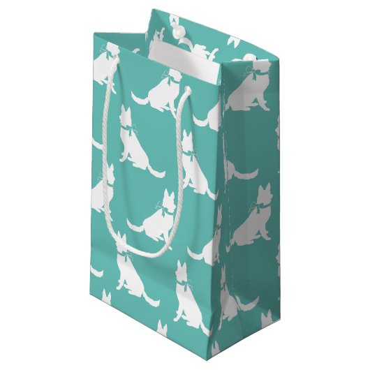 German Shepherd Dog Puppy Klein Cadeauzakje (Voorkant Gekanteld)