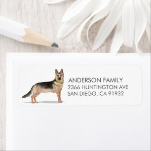 German Shepherd Dog Return Label