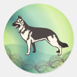 German Shepherd Dog Ronde Sticker