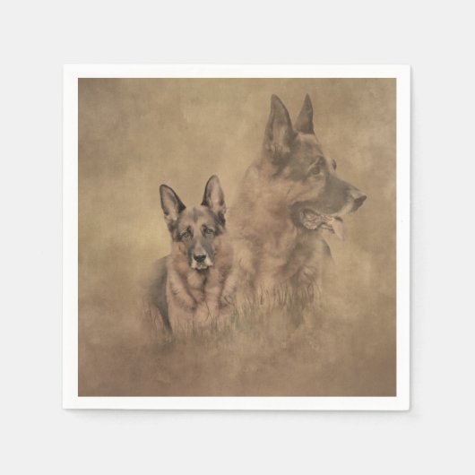 German Shepherd Dog Servet (Voorkant)