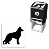 German Shepherd Dog Silhouette Zelfinktende Stempel (In situ)