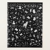 German Shepherd Dog Silhouettes - Grayscale Planner (Voorkant)